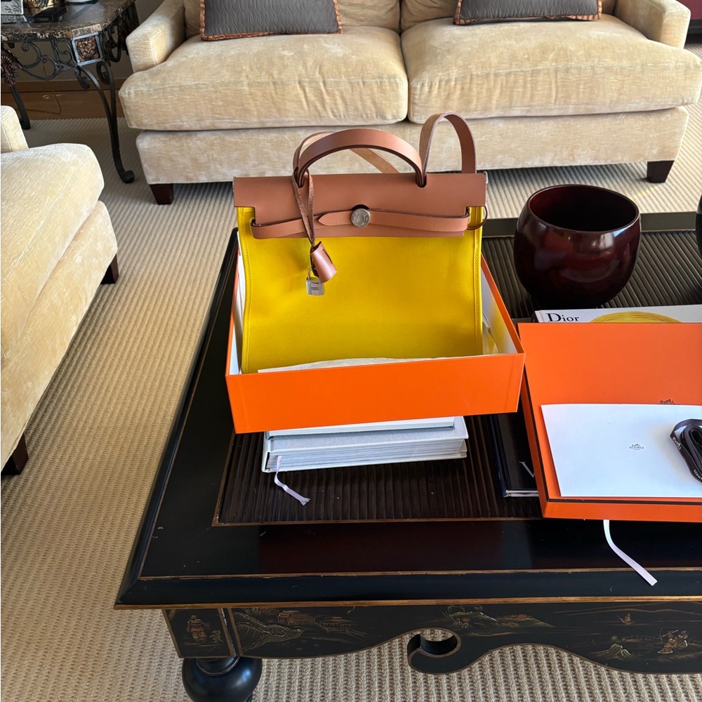 Hèrmes Herbag 31 in Jaunte Naples and tan Firm Price